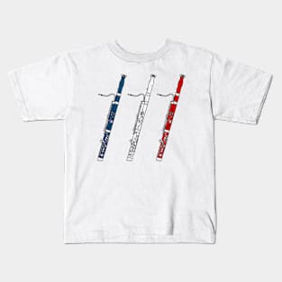 Bassoon French Flag Bassoonist Musician France Kids T-Shirt